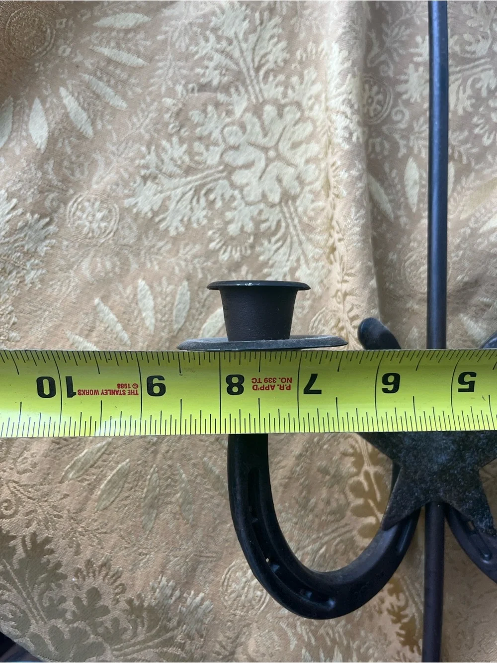 Vintage Rustic Iron Arrow & Horseshoe Wall Sconce Candle Holder